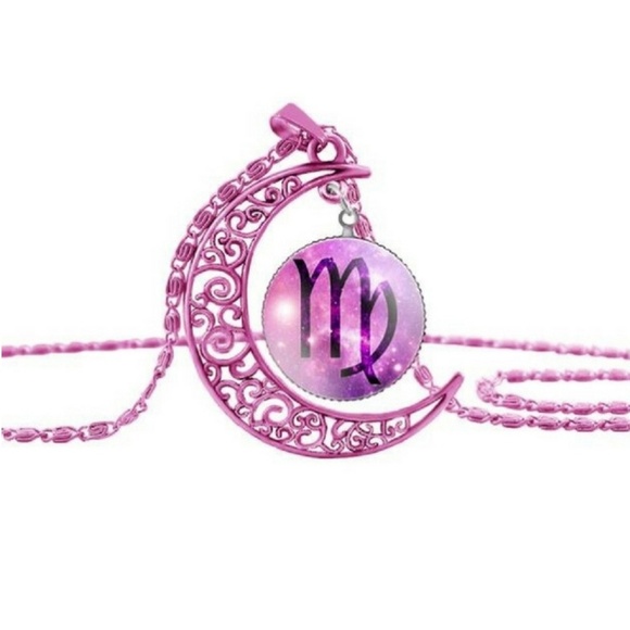 Necklace Virgo - Zodiac Moon Pink - Picture 2 of 4